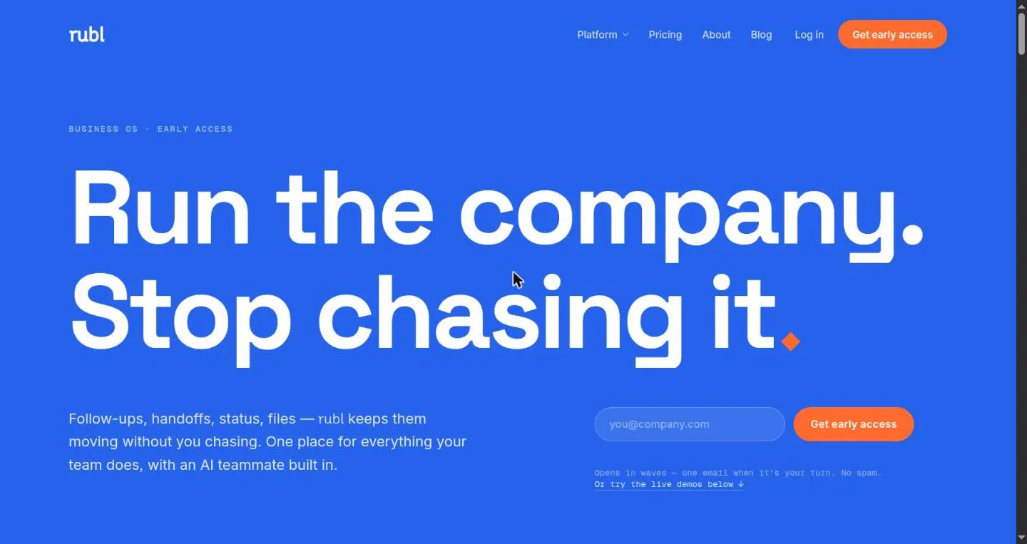 RUBL — SaaS · Business OS