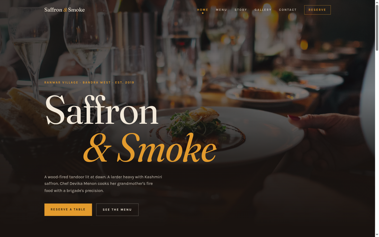 Saffron & Smoke — Restaurant